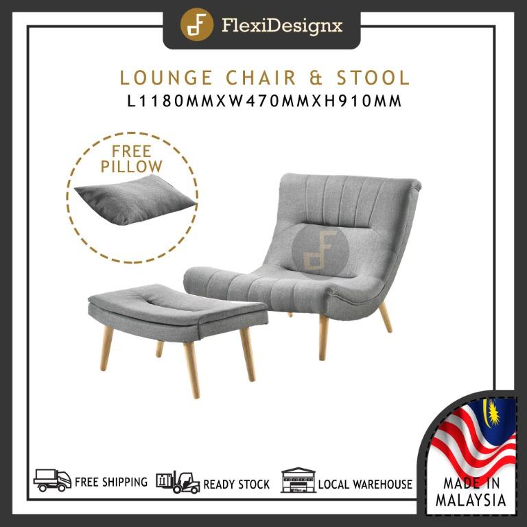 Lounge Chair Tv Chair Grey, Furniture & Home Living, Furniture, Sofas