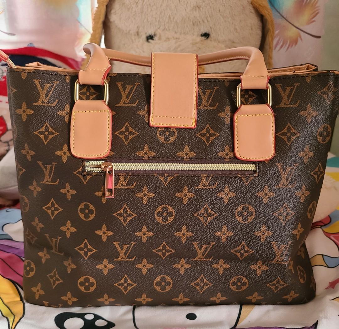 LV High Quality Monogram Leather Tote Bag 3 compartments, Women's