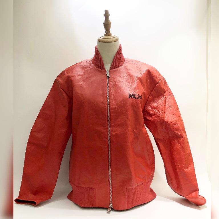 MCM BOMBER RED JACKET 217021761 Women s Fashion Coats Jackets and Outerwear on Carousell