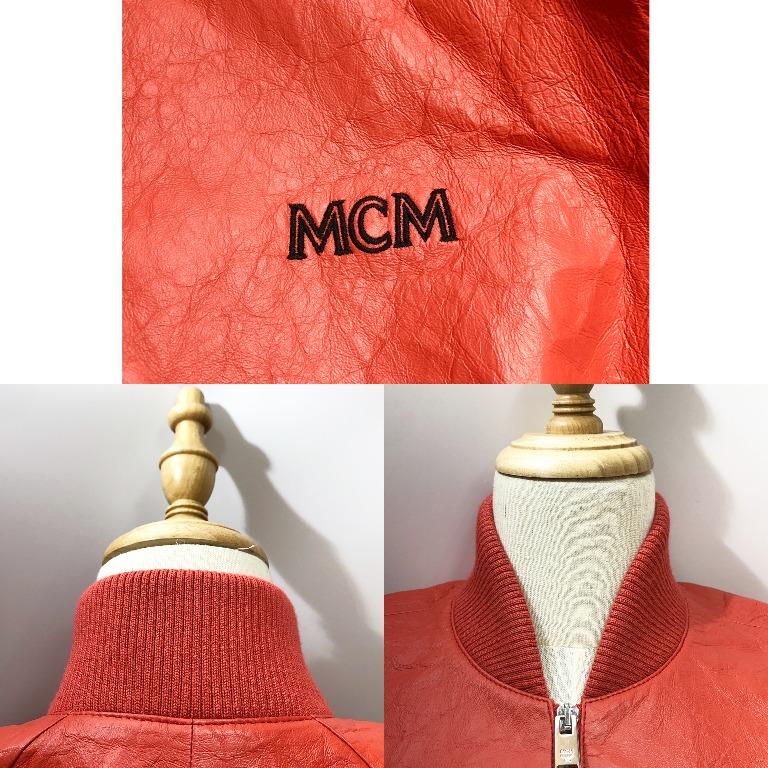Red mcm jacket top