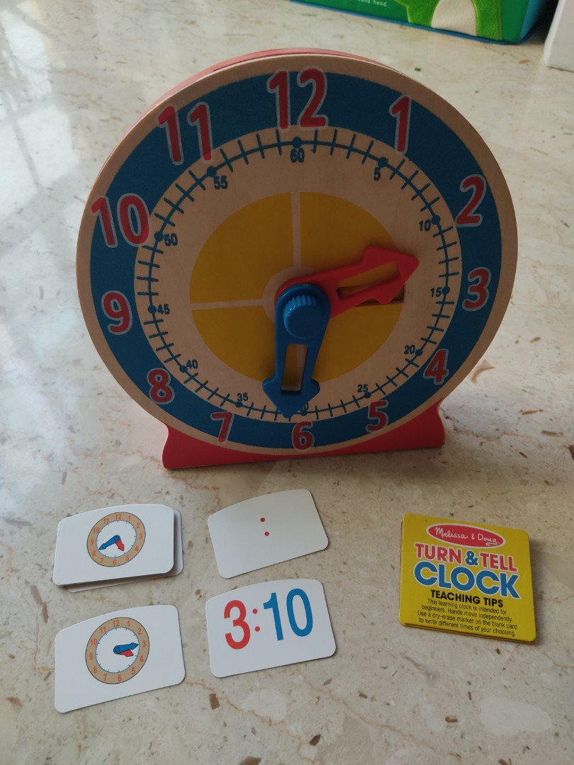 Digital Clock For Classroom Melissa & Doug Turn And Tell Clock Developmental Toy Motor Skills