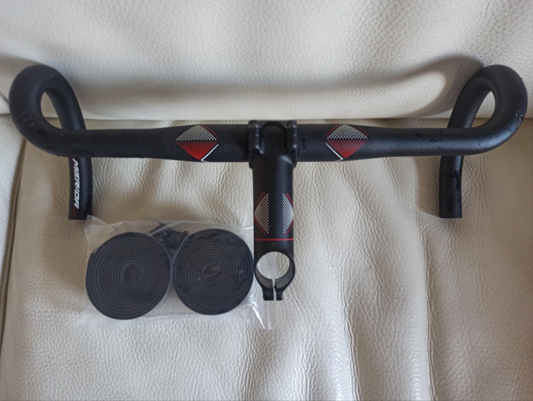 Merida Reacto 420mm Lightweight Aluminium Drop Bar and Stem, Sports ...