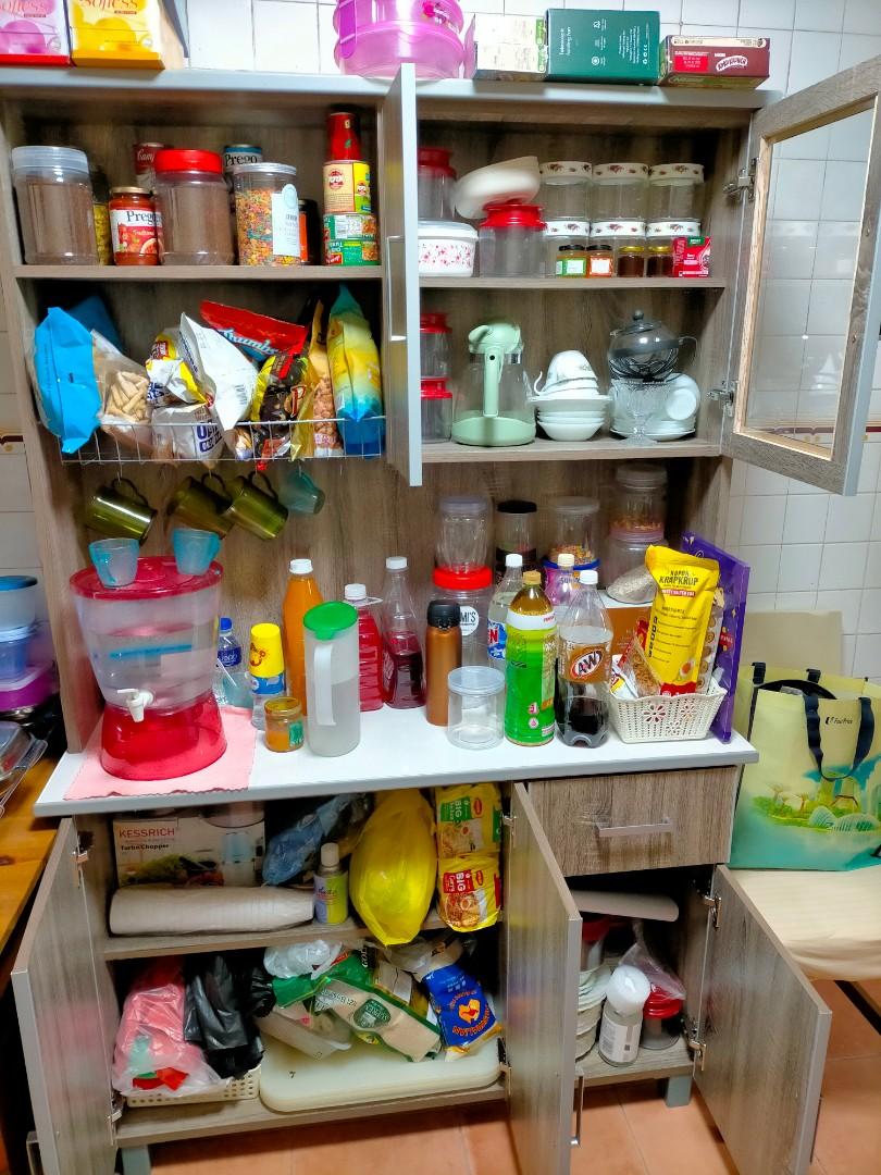 Movable top kitchen cabinets