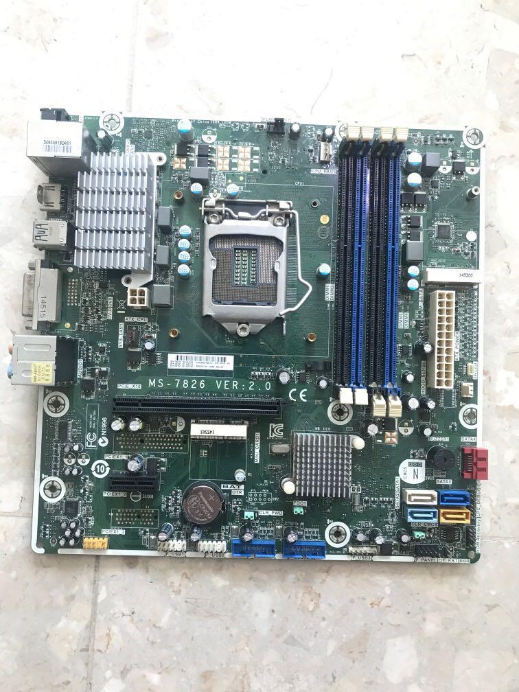 Msi Ms7826 Z87 microATX LGA1150 motherboard, Computers & Tech, Parts