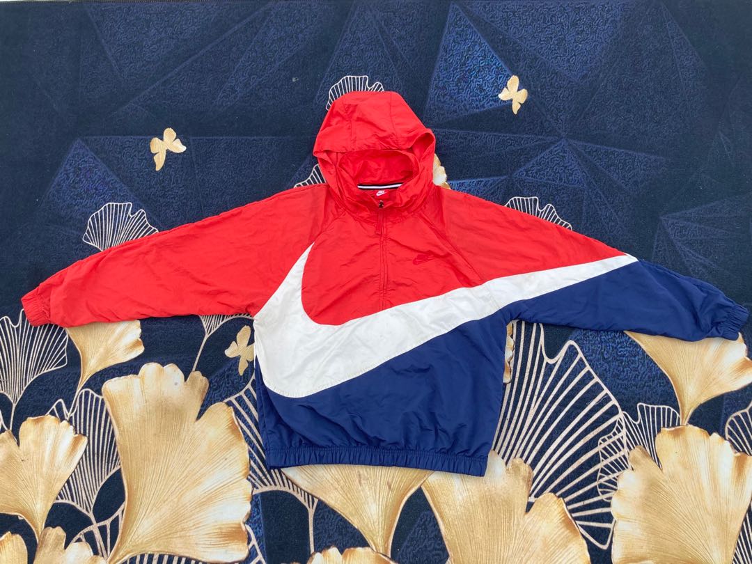 Nike big swoosh anorak hot sale jacket
