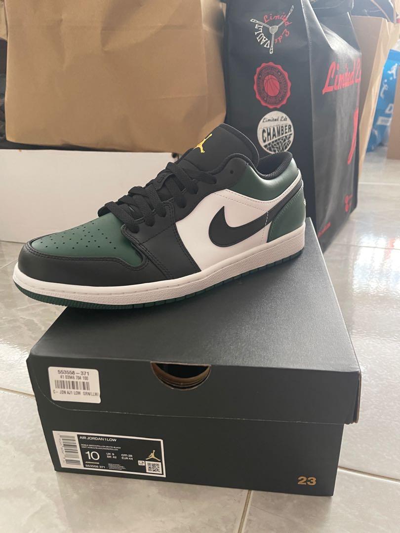 Nike Jordan 1 Low GreenToe, Men's Fashion, Footwear, Sneakers on Carousell