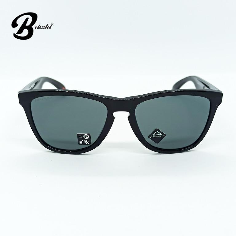 Oakley Frogskins Prizm Grey Polished Black Low Bridge Fit OO9245