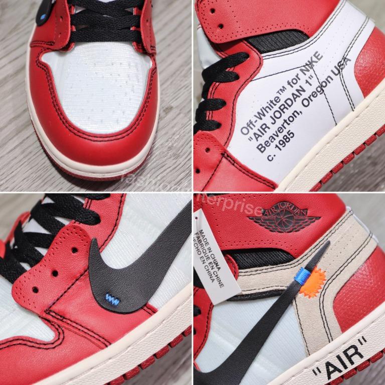 Off white air jordan 1 chicago real vs fake sales
