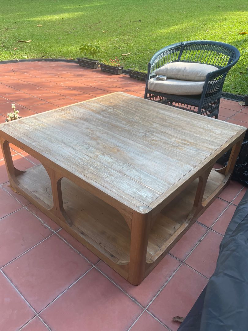 Outdoor Teak Coffee Table (Large), Furniture & Home Living, Furniture