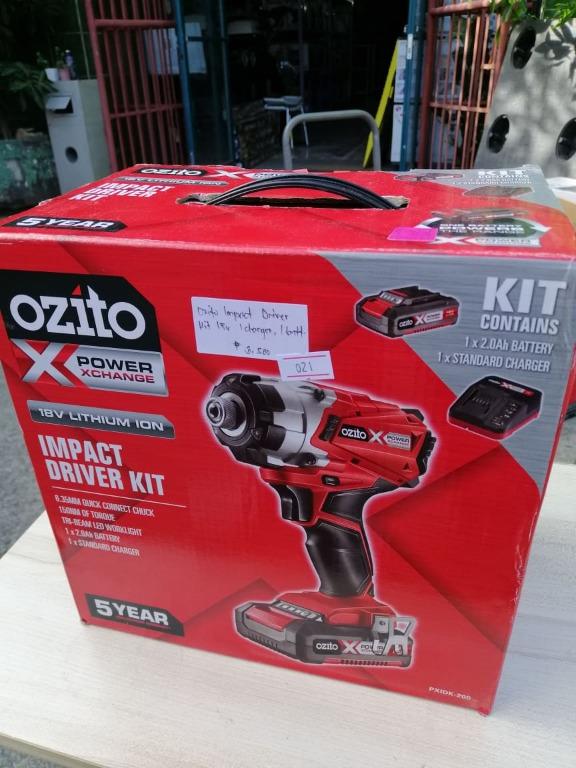 Ozito Impact Driver Kit 18V 1charger,1battery (Category: Construction Tools & Equipment) located in San Pedro. Submitted by aus-plus (Listing ID 1128721631, Image 2). Description: Ozito Impact Driver Kit 18V 1charger,1battery.