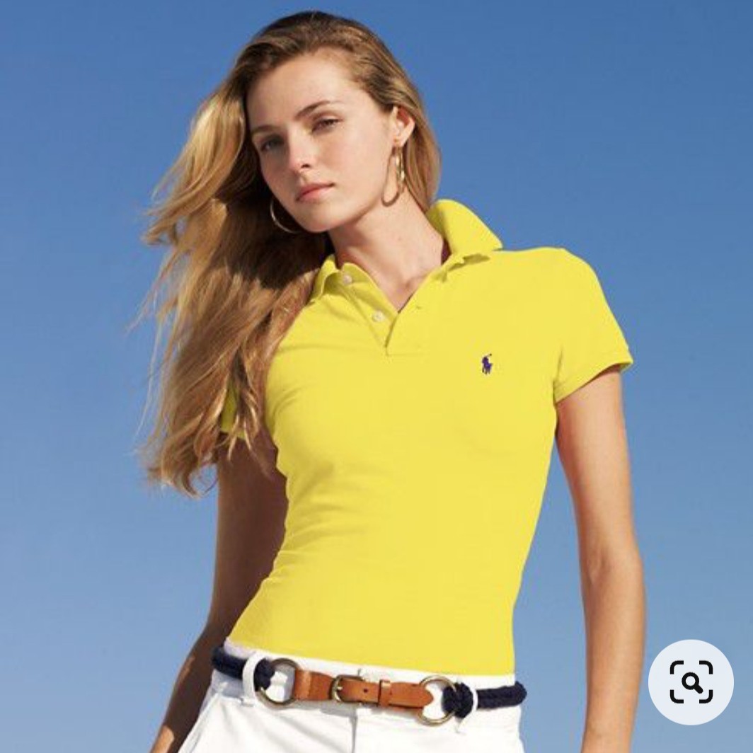 Polo Ralph Lauren Yellow T-Shirt, Women's Fashion, Tops, Shirts on Carousell