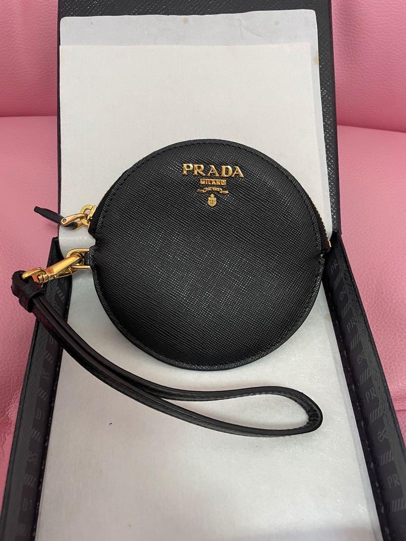 Prada round coin cheap purse