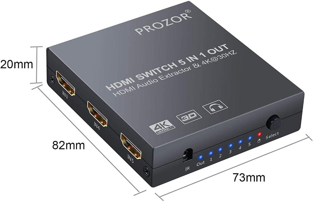 Prozor PST073 HDMI Switch 3 IN 1 OUT HDMI Audio Extractor 4K 30hz Audio Other Audio Equipment on Carousell