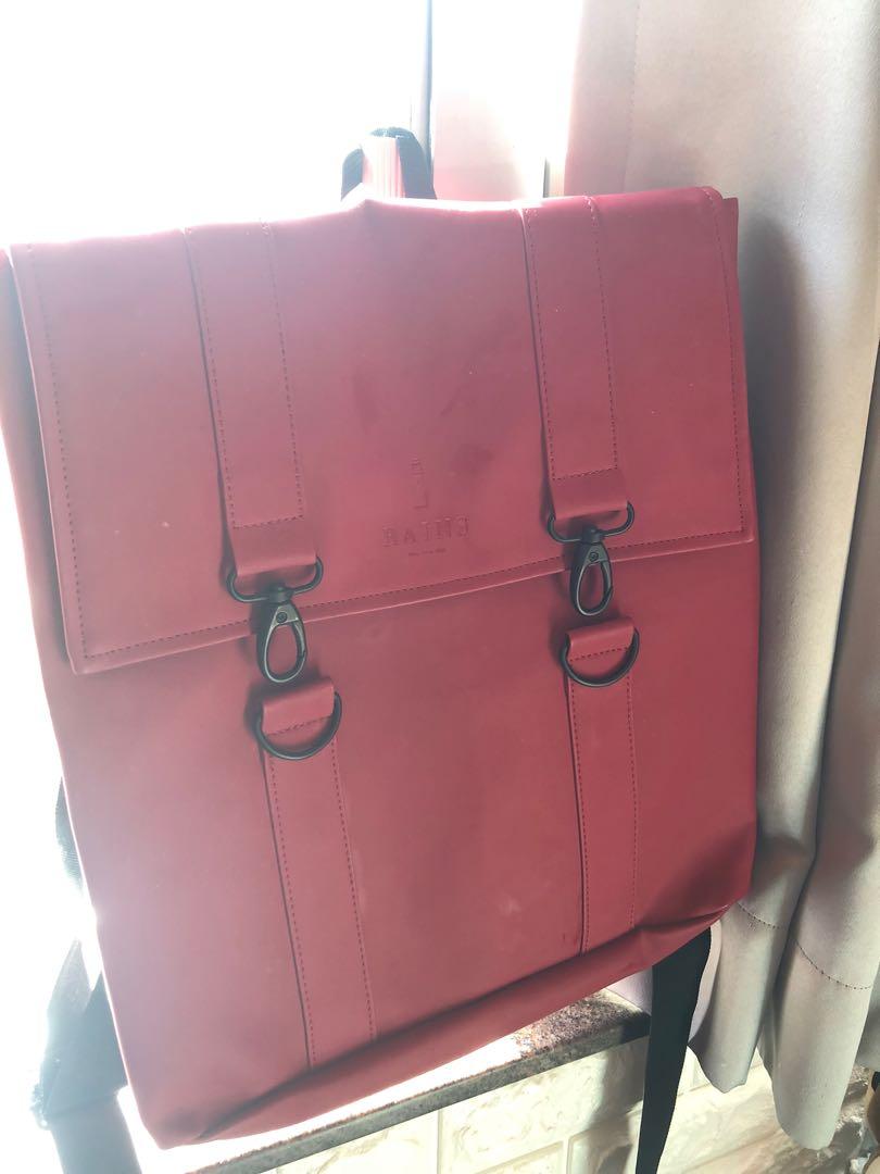 red waterproof backpack