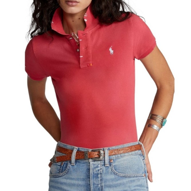 Ralph Lauren Skinny-Fit Polo Shirt, Women's Fashion, Tops, Shirts on  Carousell