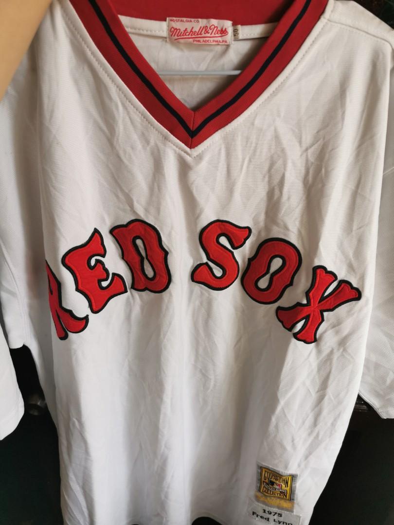 Fred Lynn 1975 Boston Red Sox Mitchell & Ness Authentic Throwback Jersey -  Gray