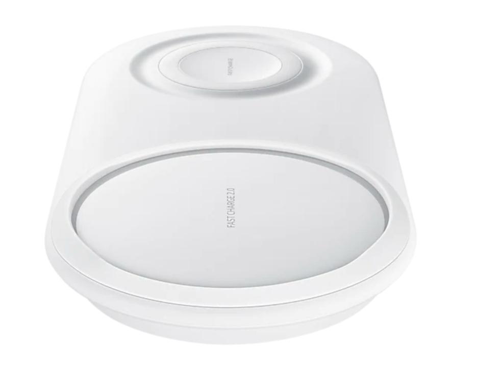 Samsung Wireless Charger Duo Pad, White (Category: Chargers & Cables) located in Marikina City. Submitted by skowshop (Listing ID 1128028286, Image 3). Description: Fast charging got even faster with Fast Charge 2.0 and Galaxy S10/e/+. Now, boost your Galaxy S10/e/+ with up to 12 Watt power output. Also, you can conveniently charge multiple devices in one location with the second wireless pad. It is as simple as setting down your phones or Samsun
