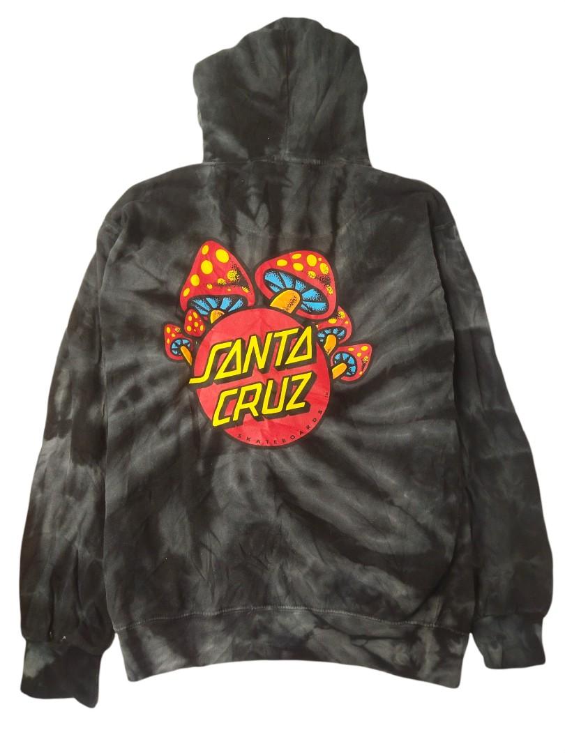 Santa cruz shroom dot black outlet spider dye hoodie