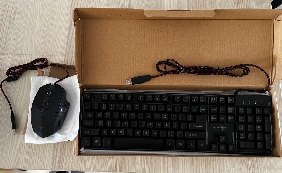 Skytech Gaming K 1000 Keyboard And M 1000 Mouse Rainbow Lighted Keyboard Bundle Computers And Tech 