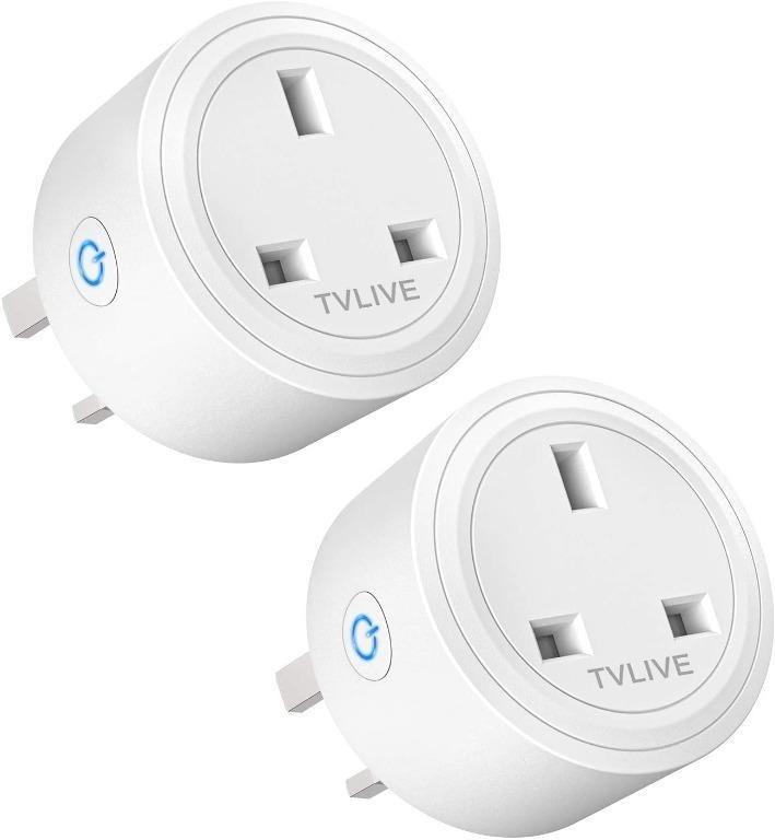 Smart Plug 2 Packs 16A Wi-Fi Enabled with Timer Energy Monitor