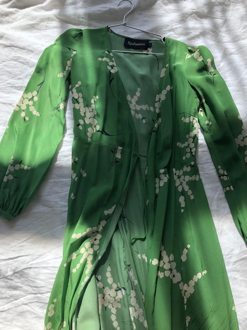 Realisation par green wrap dress sale
