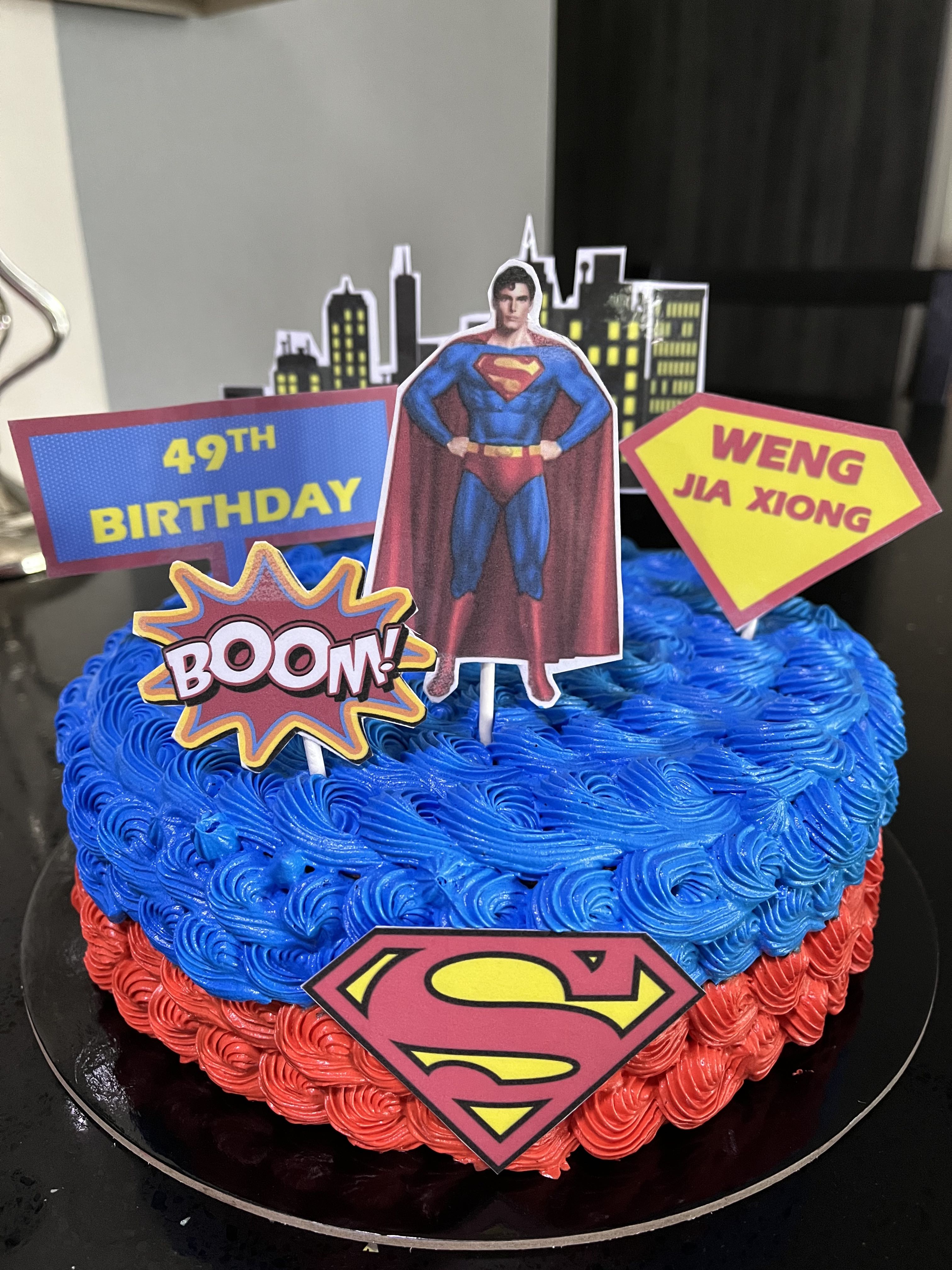 Acrylic Superman Classic S Shield Logo Cake Topper Party Decoration for  Wedding Anniversary Birthday Graduation - Walmart.com