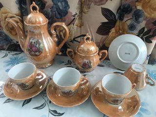 Tea set antik gold emas mewah mengkilap import jepang made in japan #PilihPreloved