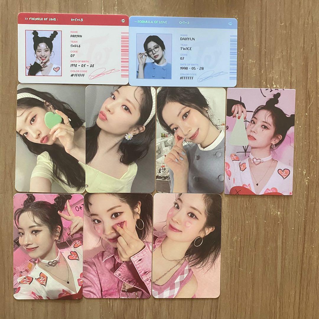 Twice Dahyun Formula of Love FOL Official Photocards Full Set Hobbies