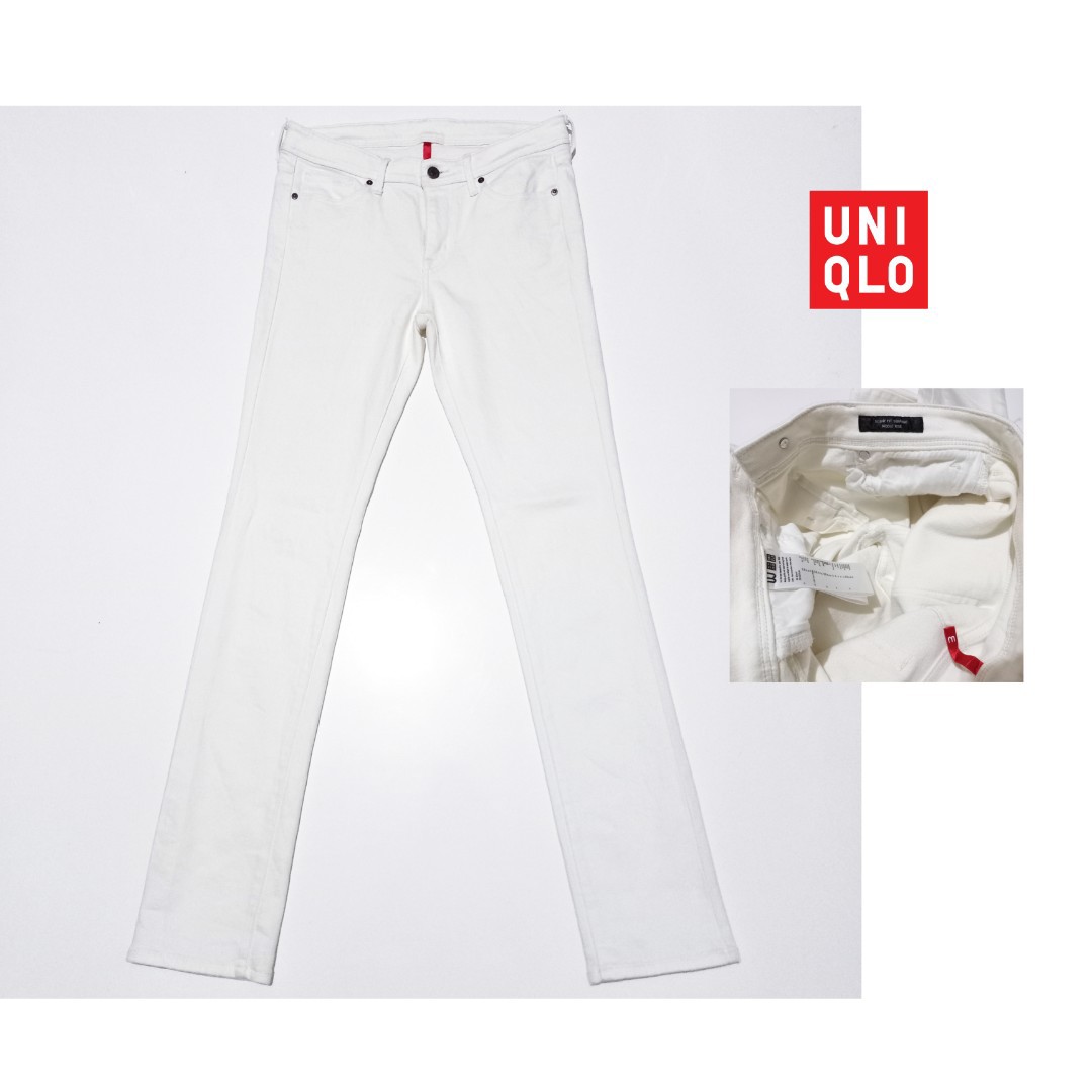 Uniqlo Heattech White Jeans (Unisex 