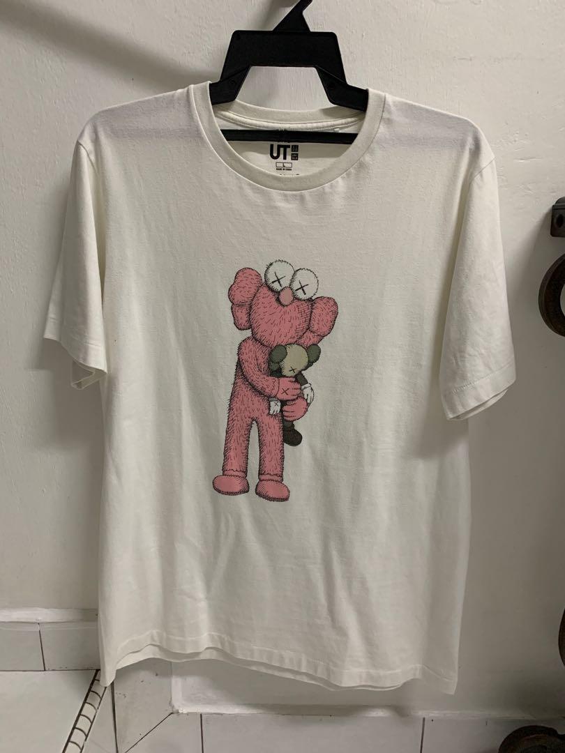 Kaws x Uniqlo Pink BFF Tshirt XL Mens Fashion Tops  Sets Tshirts   Polo Shirts on Carousell