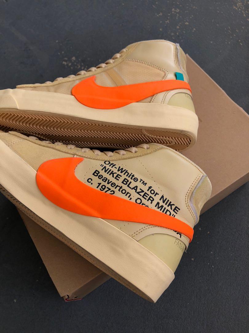 blazer x off white orange