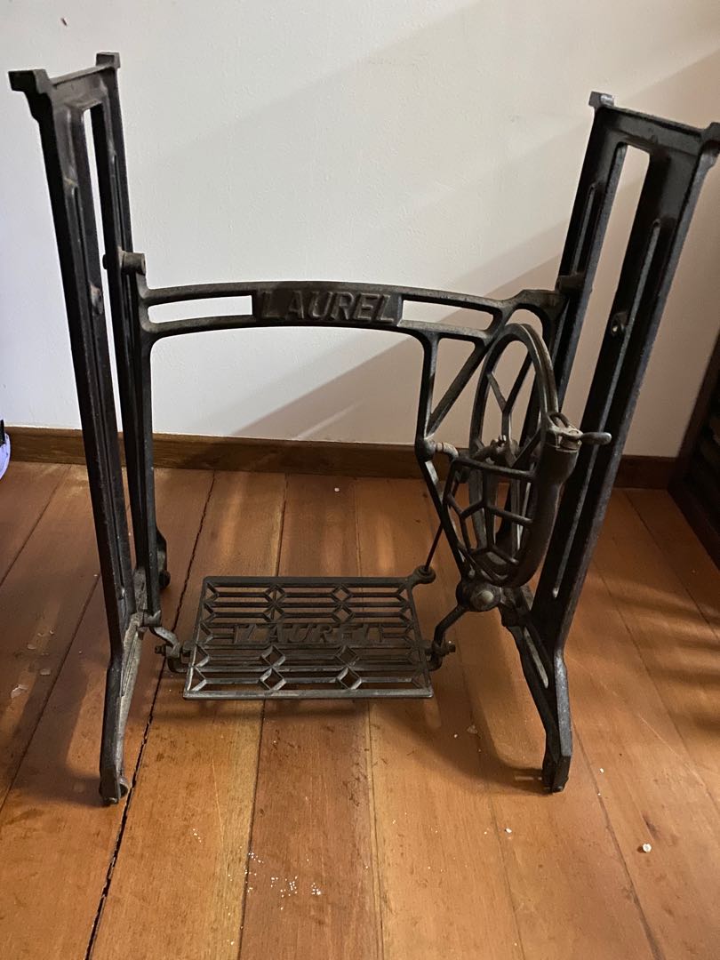 Vintage cast iron sewing machine legs. Can be made into beautiful side
