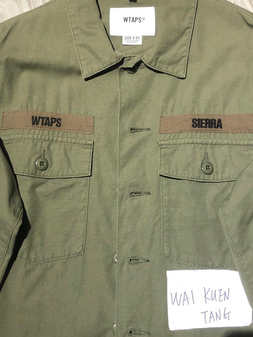 WTAPS 19AW BUDS LS SHIRT COTTON .RIPSTOP GREEN 01, 男裝, 上身及