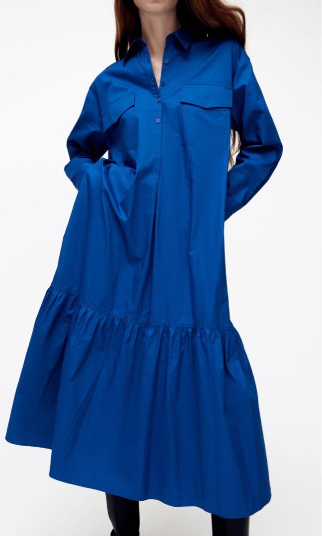Zara blue dress 2019 best sale