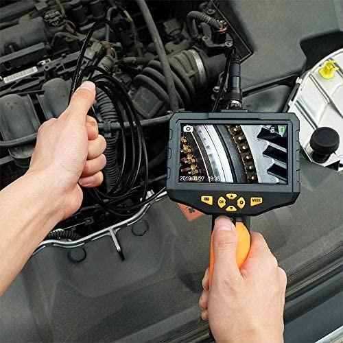 ZOTO Industrial Endoscope, 4.5 Inch 1080P Full HD IPS LCD Digital Inspection Camera, 7mm Semi