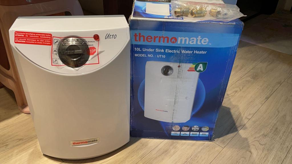 thermomate UT10 Electric Water Heater, 10 Litres 2kW Unvented Under Sink Storage Water Heater for Kitchen Bathroom