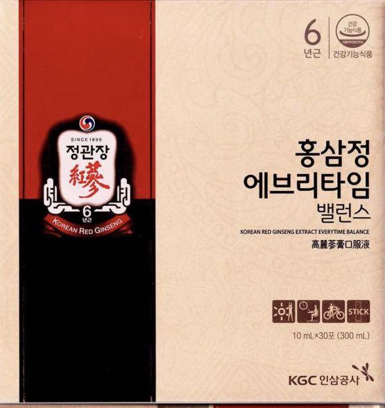 韓國🇰🇷正官庄高麗蔘膏平衡口服液禮盒裝, 健康及營養食用品, 健康補充