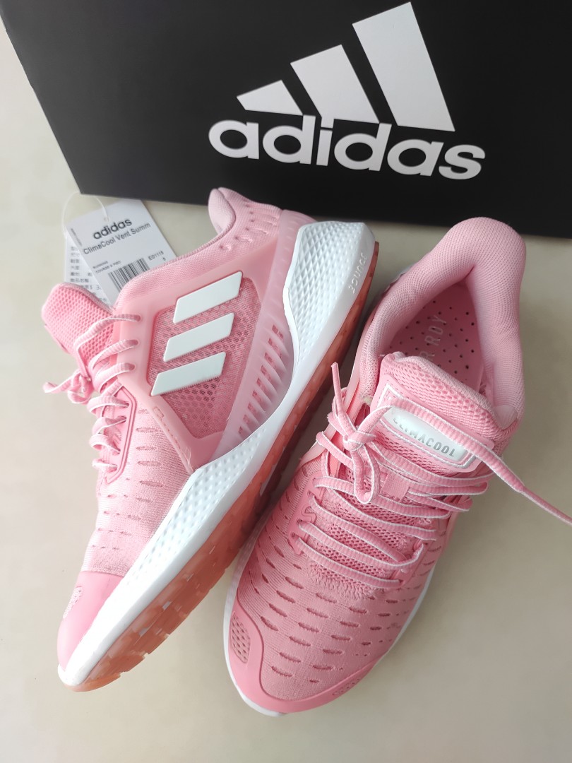 二手adidas SUMMER RDY網織透氣慢跑鞋運動鞋EG1119粉紅色23.5, 她的時尚, 鞋, 運動鞋在旋轉拍賣