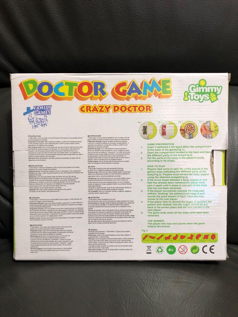 益智玩具) Doctor Game : Crazy Doctor 醫生遊戲之瘋狂醫生, 興趣及遊戲, 玩具& 遊戲類- Carousell