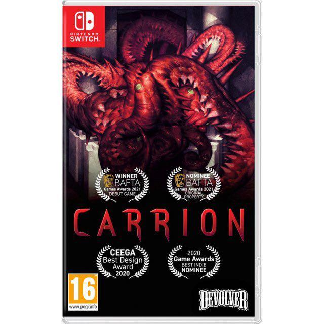 全新switch Ns遊戲紅怪carrion 歐版中英文版 反向恐怖體驗遊戲 Carrion 是一款角色翻轉的恐怖遊戲 你的角色是一隻來路不明且形體不定的生物 四處潛行並吞噬那些囚禁你的人們 潛行 吞噬 遊戲機 遊戲機遊戲 Nintendo 任天堂 Carousell