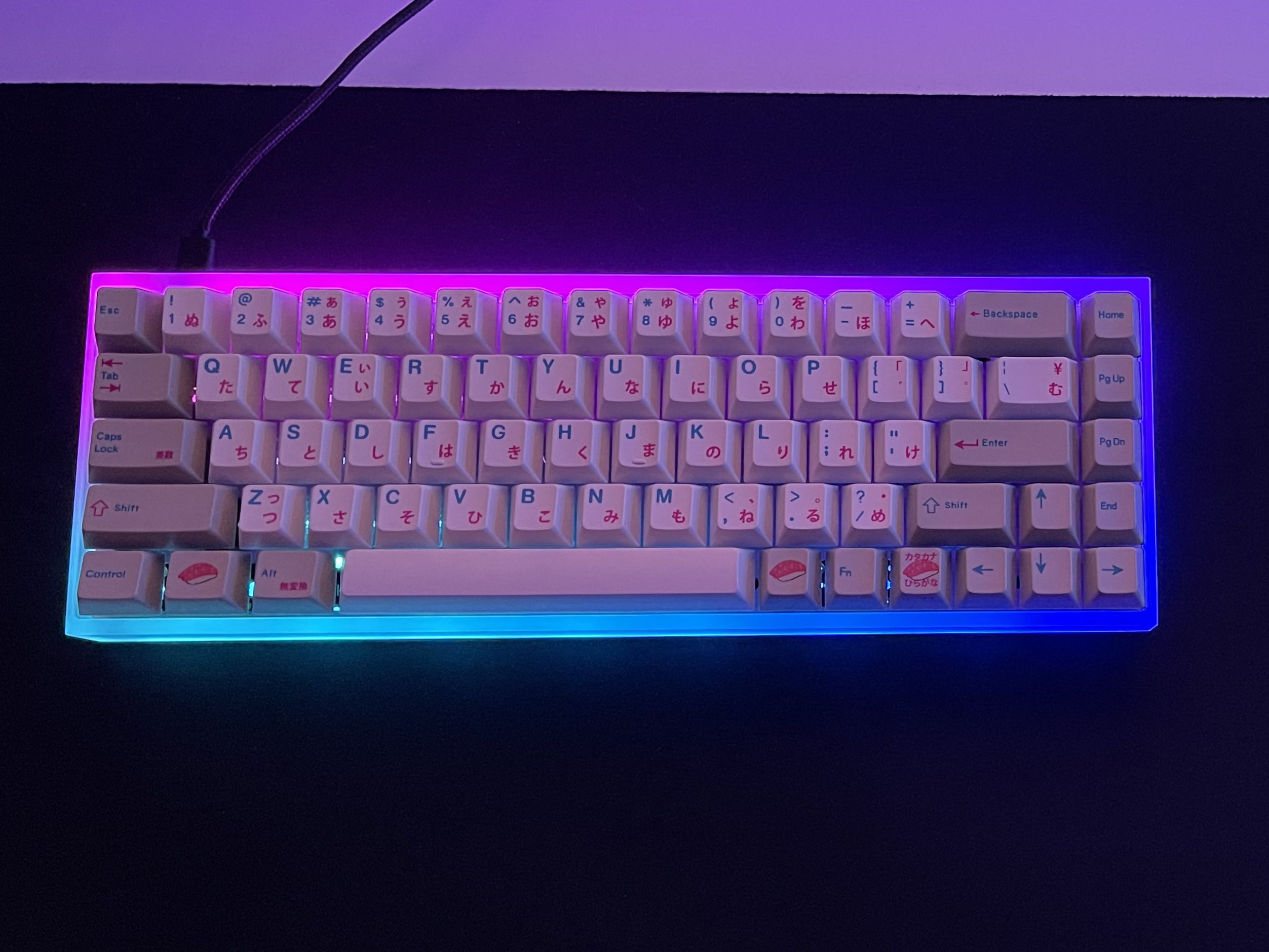 Acrylic Tofu 65 Custom Mechanical Keyboard, Computers & Tech, Parts