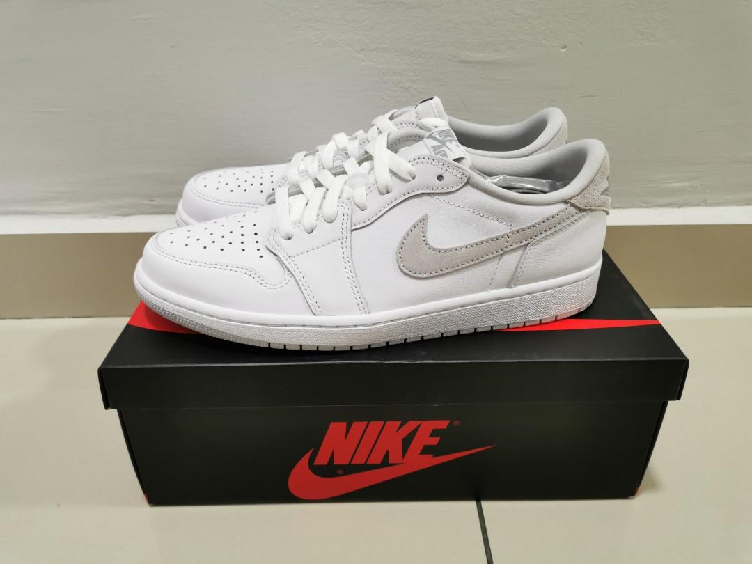aj1 low black white grey