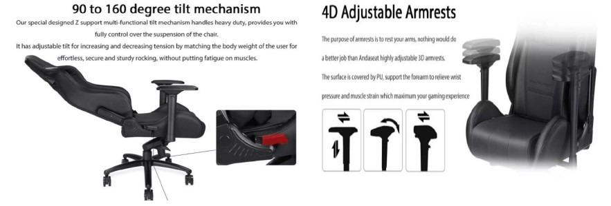 Anda Seat Dark Knight Premium Gaming Office Chair AD12XL DARK B PV C B02 Furniture Home Living Furniture Chairs on Carousell