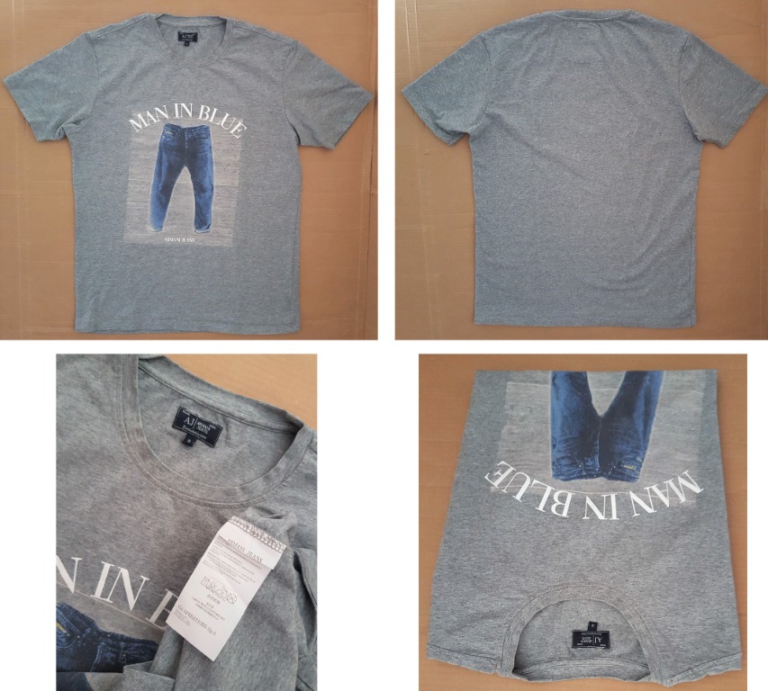 Mens armani sales jeans t shirt