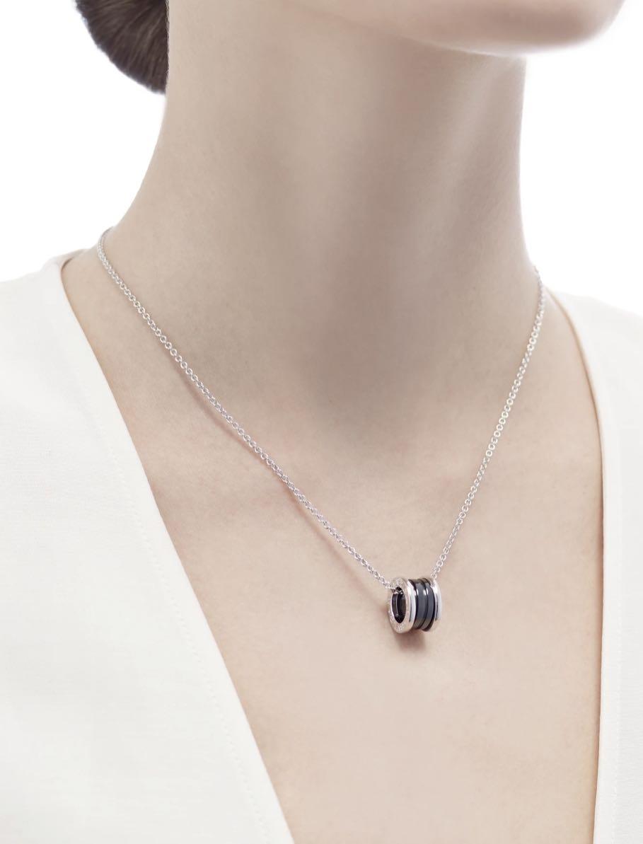 Silver,Ceramic Save the Children Necklace with Black No Gemstones | Bulgari  Official Store