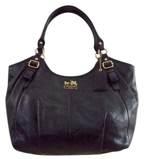 AUTHENTIC COACH MADISON SIGNATURE BLACK LEATHER ABIGAIL TOTE HANDBAG Women s Fashion Bags Wallets Purses Pouches on Carousell