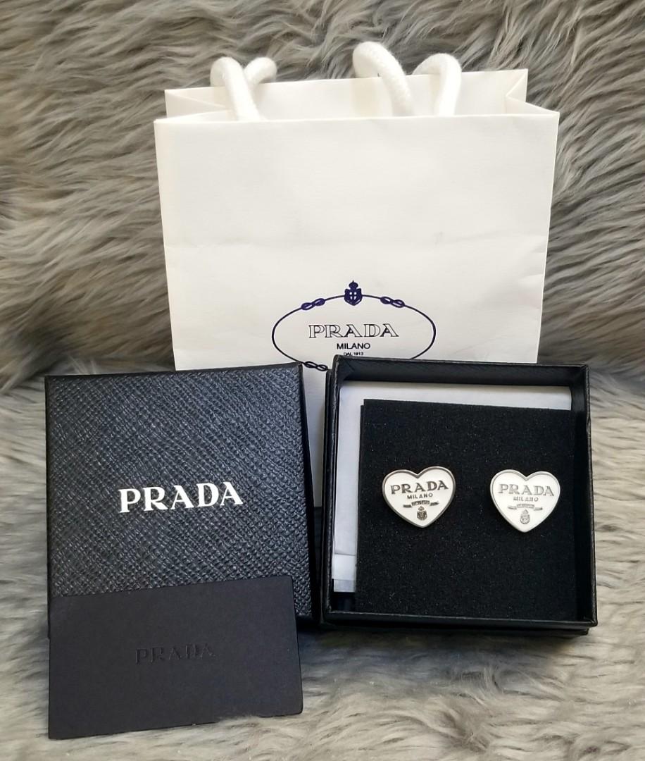 ☆DUBAI PRE-ORDER☆ Prada Heart Enamel Statement Stud Earrings, Women's  Fashion, Jewelry & Organizers, Earrings on Carousell