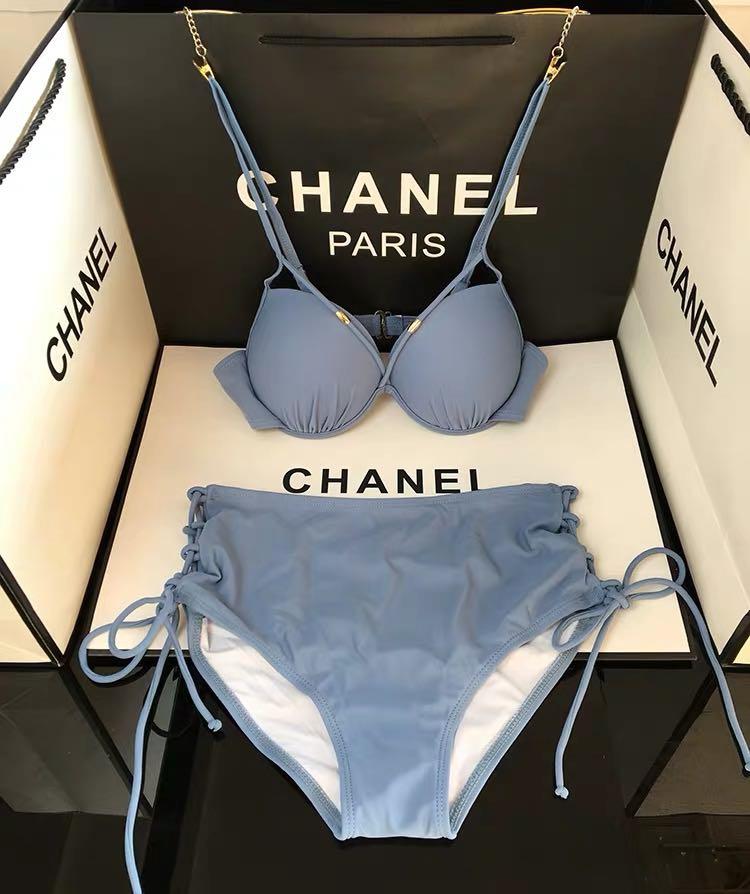 Baby blue bikini set, Women's Fashion, Dresses & Sets, Rompers on Carousell