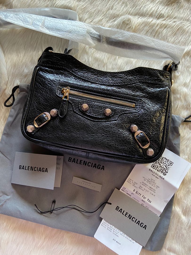 Balenciaga Hip Bag Black, Luxury, Bags & on Carousell