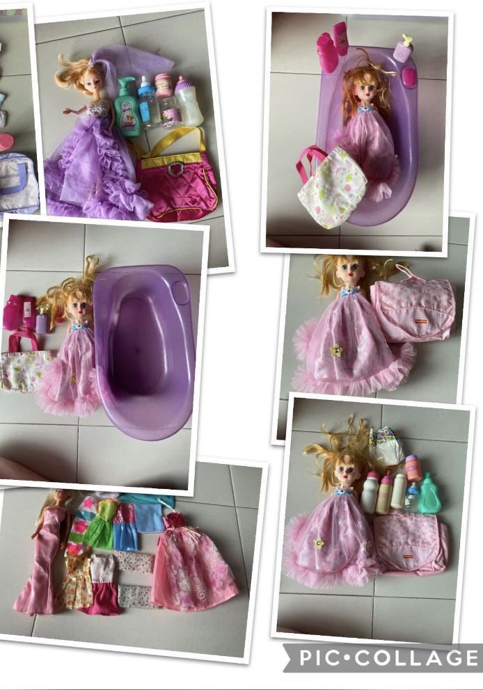 Baby doll and sales barbie bag